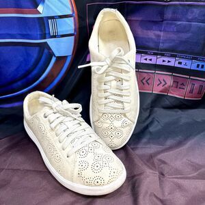 Cole Haan Grandpro Paisley Perforated Sneakers Shoe Lace Up Women's Size 6.5B